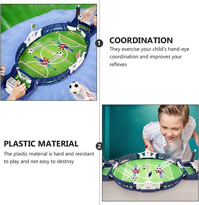 Mini Football Game Indoor Mini Tabletop Soccer Game 2 Players Interactive Hand Football Board Game Sport Game for Boys & Girls 4+ Best Birthday Gift Family Games - Toy Temple