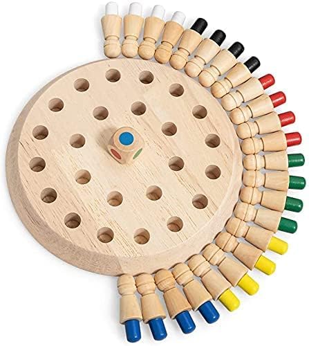 Wooden Memory Match Stick Chess Game Set, Funny Block Board Game Children Learning and Educational Parent-Child Interaction Toy Brain Training Games for Kids