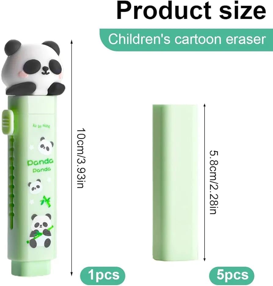 Eraser Combo for Kids – Cutter Shaped Eraser Set for Kids, Stationary Set for Kids, Rubber Eraser for Kids, Fancy Kawaii Erasers – Pack of 1 (Panda or Unicorn) - Toy Temple