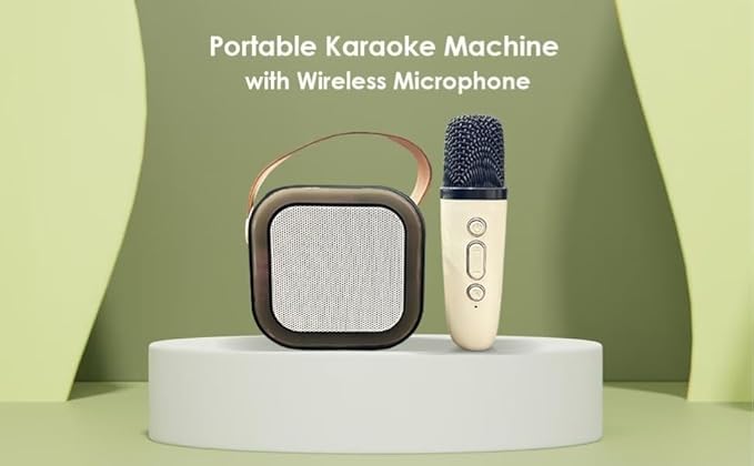 Karaoke Machine for Kids Adults, Mini Portable Blue-Tooth Karaoke Speaker with Wireless Microphone and Dynamic Lights Birthday Gift Home KTV Outdoor Travel (Multicolor) (1) - Toy Temple