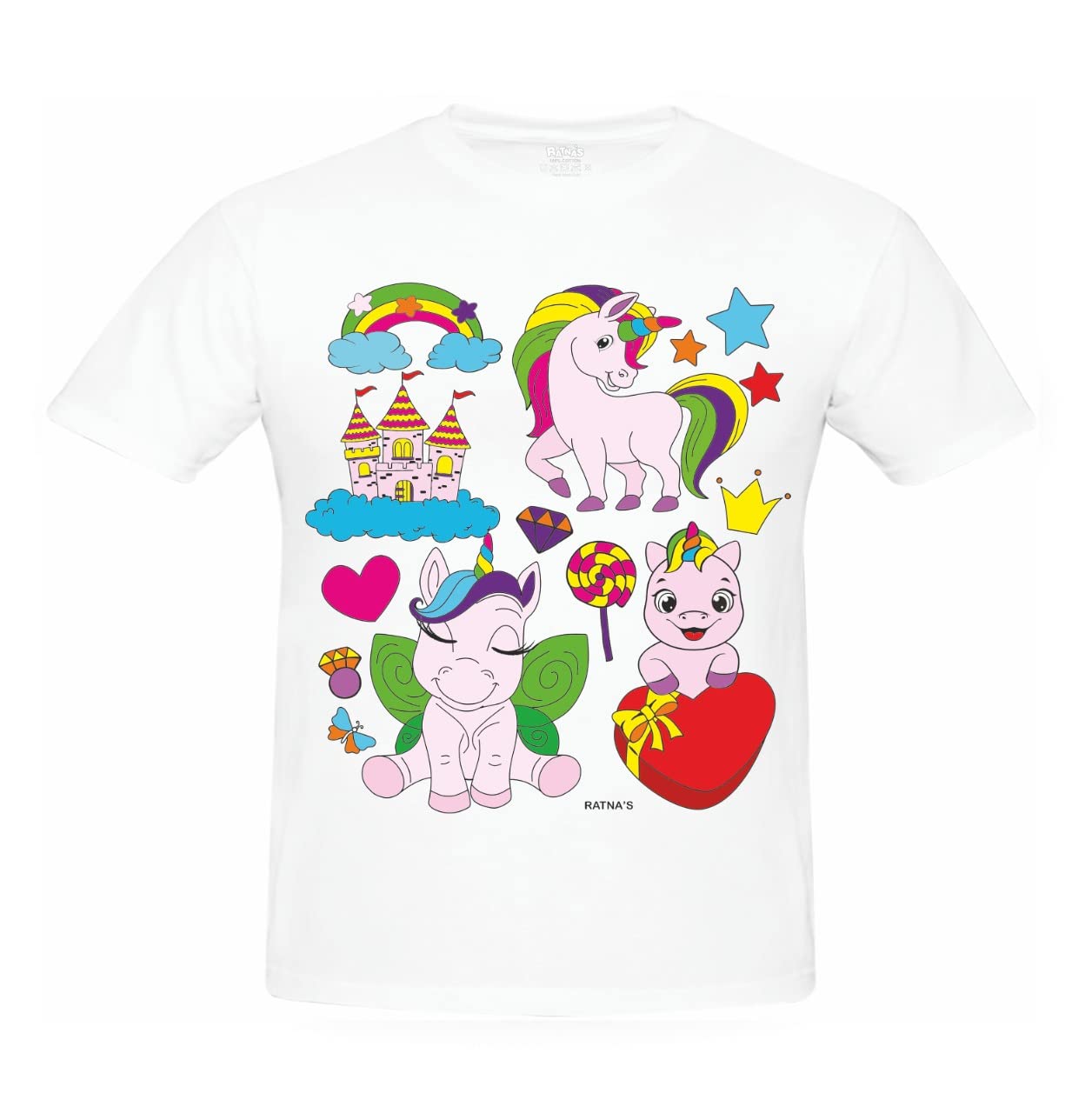 Paint Your T-Shirt Unicorn Theme | Art & Craft DIY Kit for 5-12 Years Kids