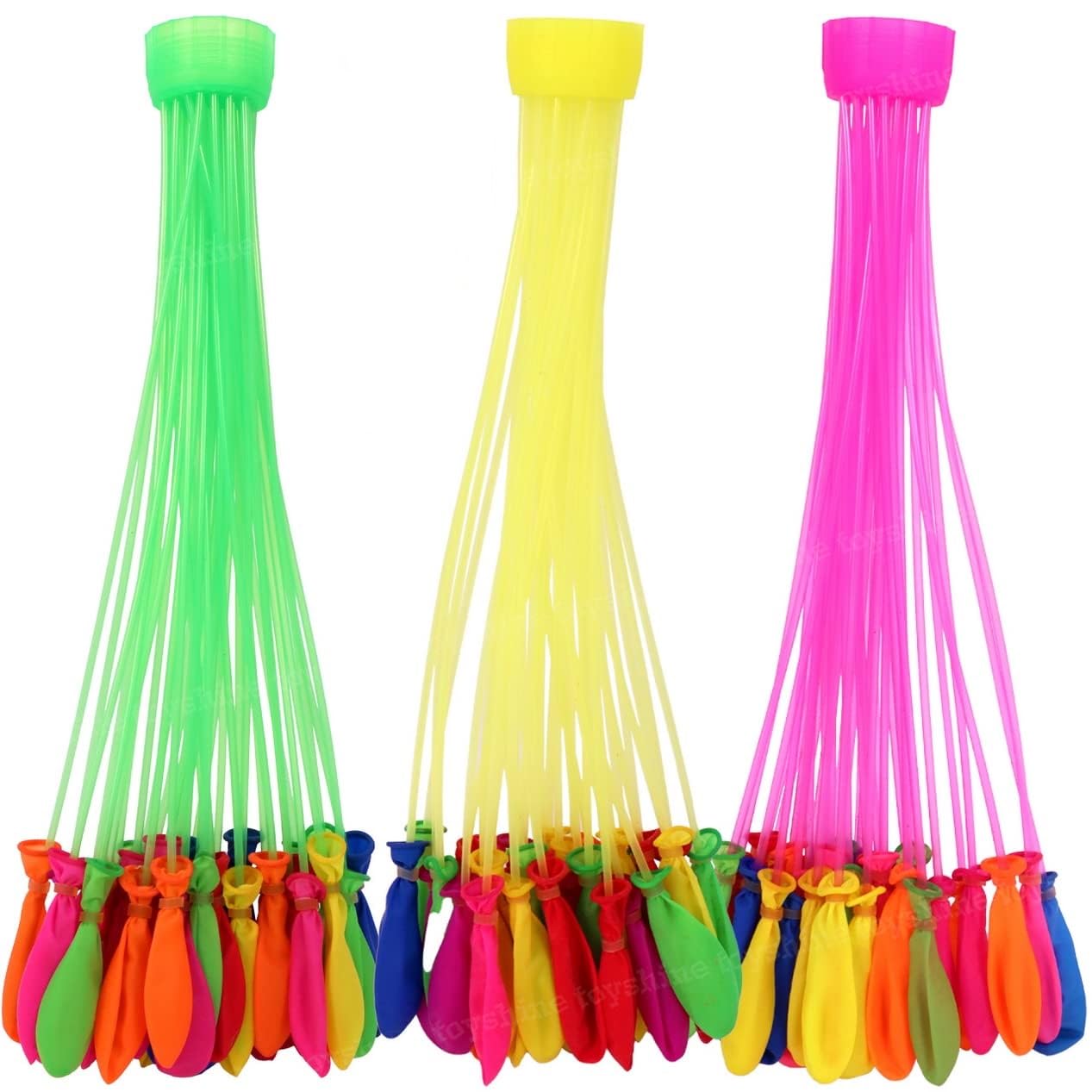 ToyTemple Holi Water Balloon | Automatic Fill And Tie Magic Water Balloons | Set of 3 Bunch | 111 Balloons | Multicolour Avengers Hulk Spiderman Frozen theme