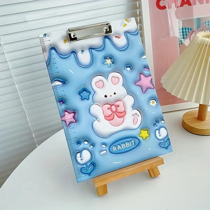 Paper Clipboard Writing Pad, Wooden Pad for Writing, 3D Printed Board with Clip, Lightweight Clipboard Writing Pad for Kids Study Exam (Multi-Color) - Toy Temple