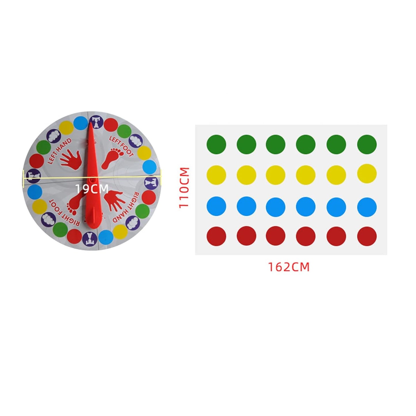 Twister Game Classic Family Moves Board Game Parent-Child Interactive Floor Game Birthday Party Games for Indoor and Outdoor