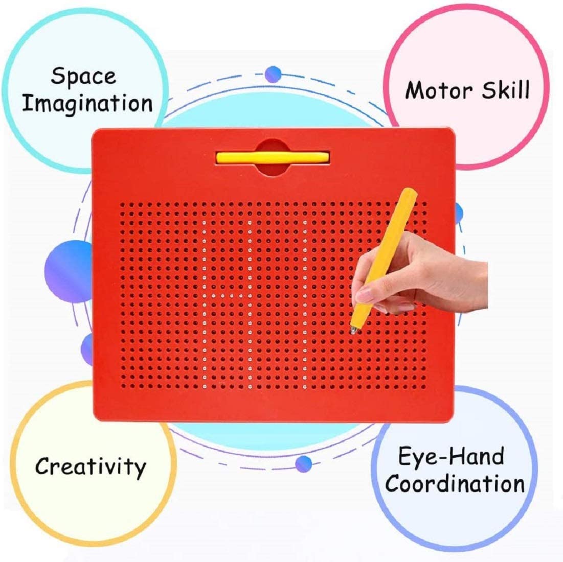 Magnetic Learn to Write Numbers - Includes Write and Wipe Magnetic Board, 30 Number Magnets, Dry Erase Sketch Pen and Duster - Simplify Teaching and Learning
