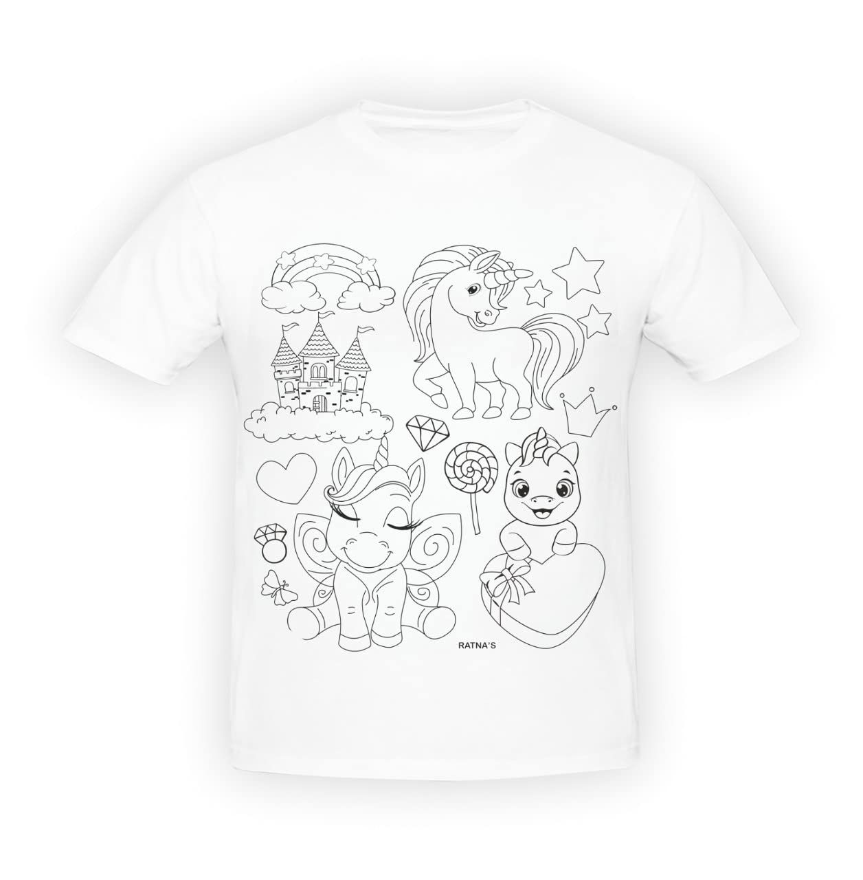 Paint Your T-Shirt Unicorn Theme | Art & Craft DIY Kit for 5-12 Years Kids