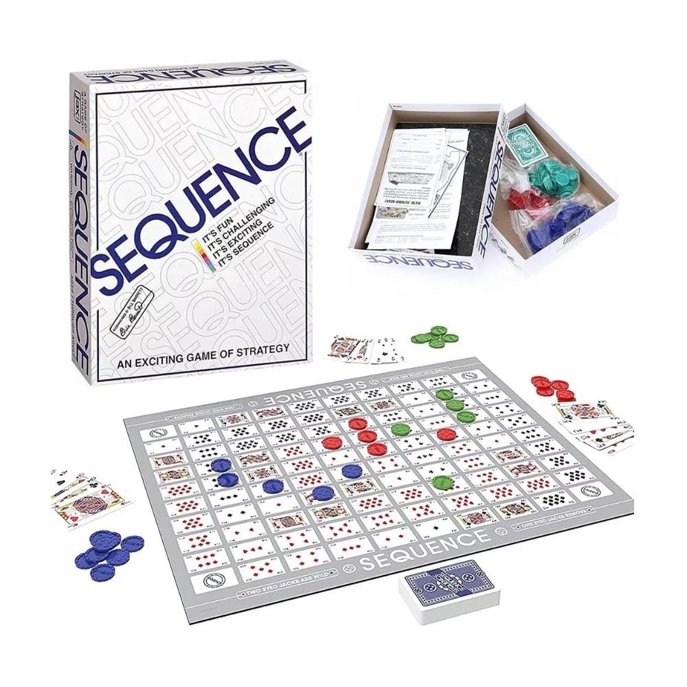 Sequence Board Game | Family Card Game for Adults Kids Sequence Game Party & Fun Board Game