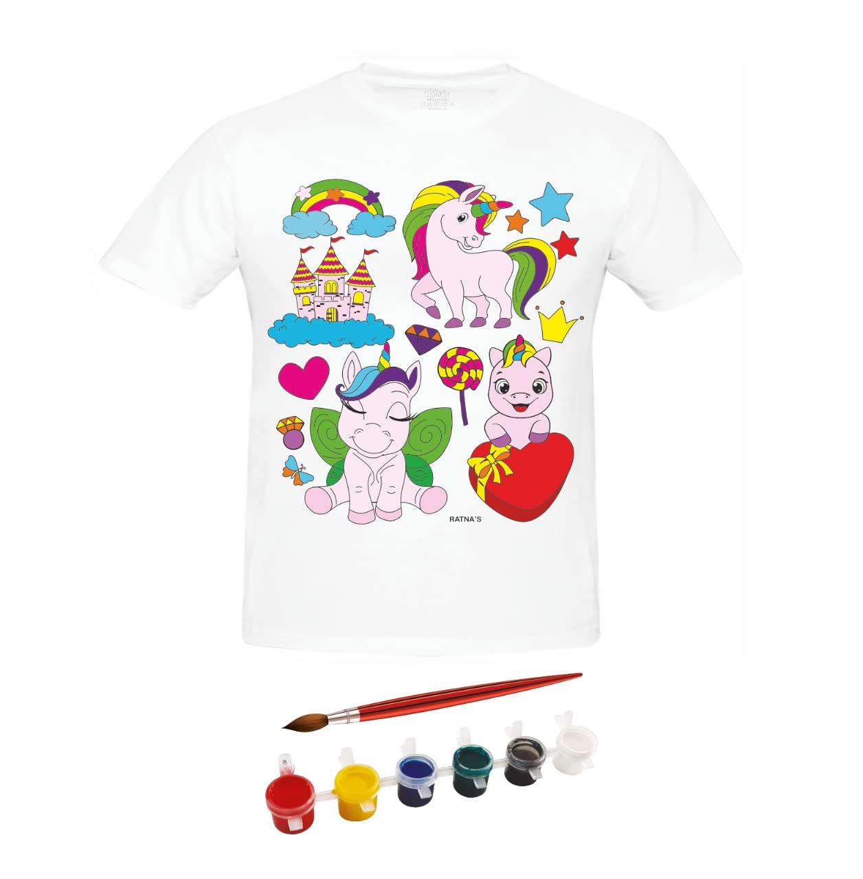 Paint Your T-Shirt Unicorn Theme | Art & Craft DIY Kit for 5-12 Years Kids