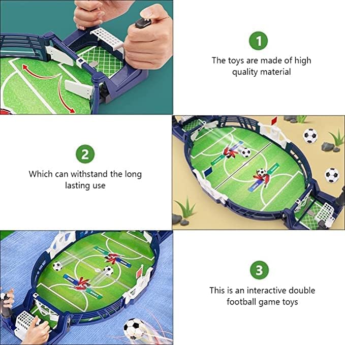 Mini Football Game Indoor Mini Tabletop Soccer Game 2 Players Interactive Hand Football Board Game Sport Game for Boys & Girls 4+ Best Birthday Gift Family Games - Toy Temple