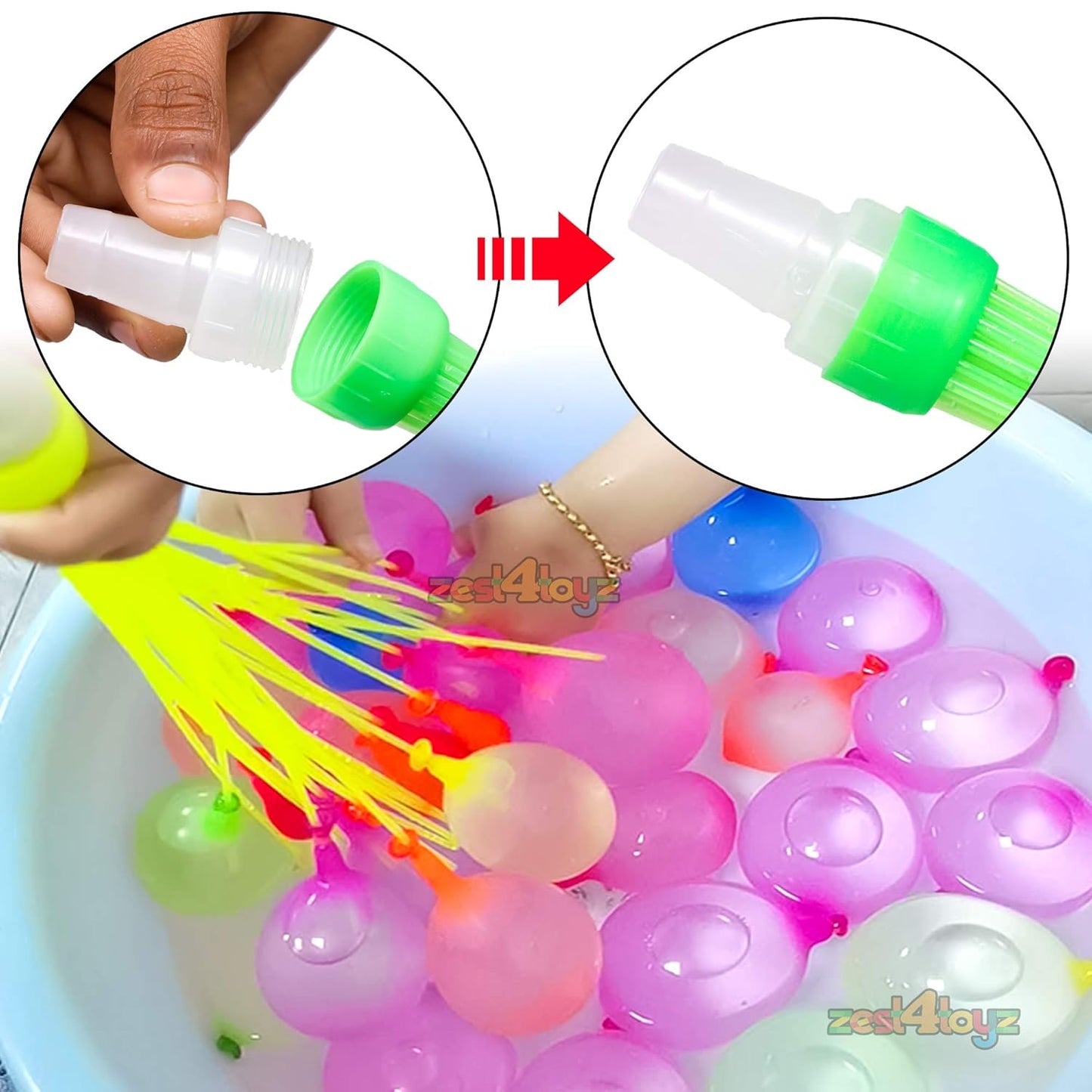 ToyTemple Holi Water Balloon | Automatic Fill And Tie Magic Water Balloons | Set of 3 Bunch | 111 Balloons | Multicolour Avengers Hulk Spiderman Frozen theme