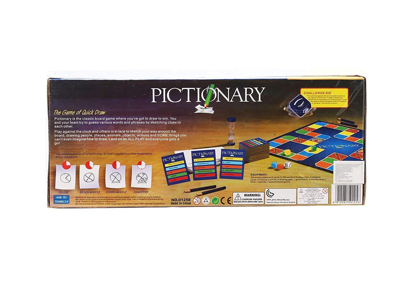 Pictionary Board Game for Kids and Adults Quick Draw Sketches Crazy Guesses All Ages Card Board Game