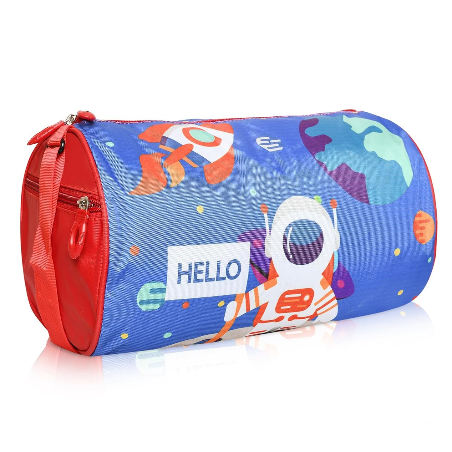 High Quality Polyester Cartoon Printed Waterproof Duffle Bag for Kids Swimming Bag for Kids Ideal for Travel Picnic Gym Sports Bag for Kids Girls and Boys 14 inches (Space , Travel, Minions, Harry Potter, Paw petrol etc. themes available ) - Toy Temple