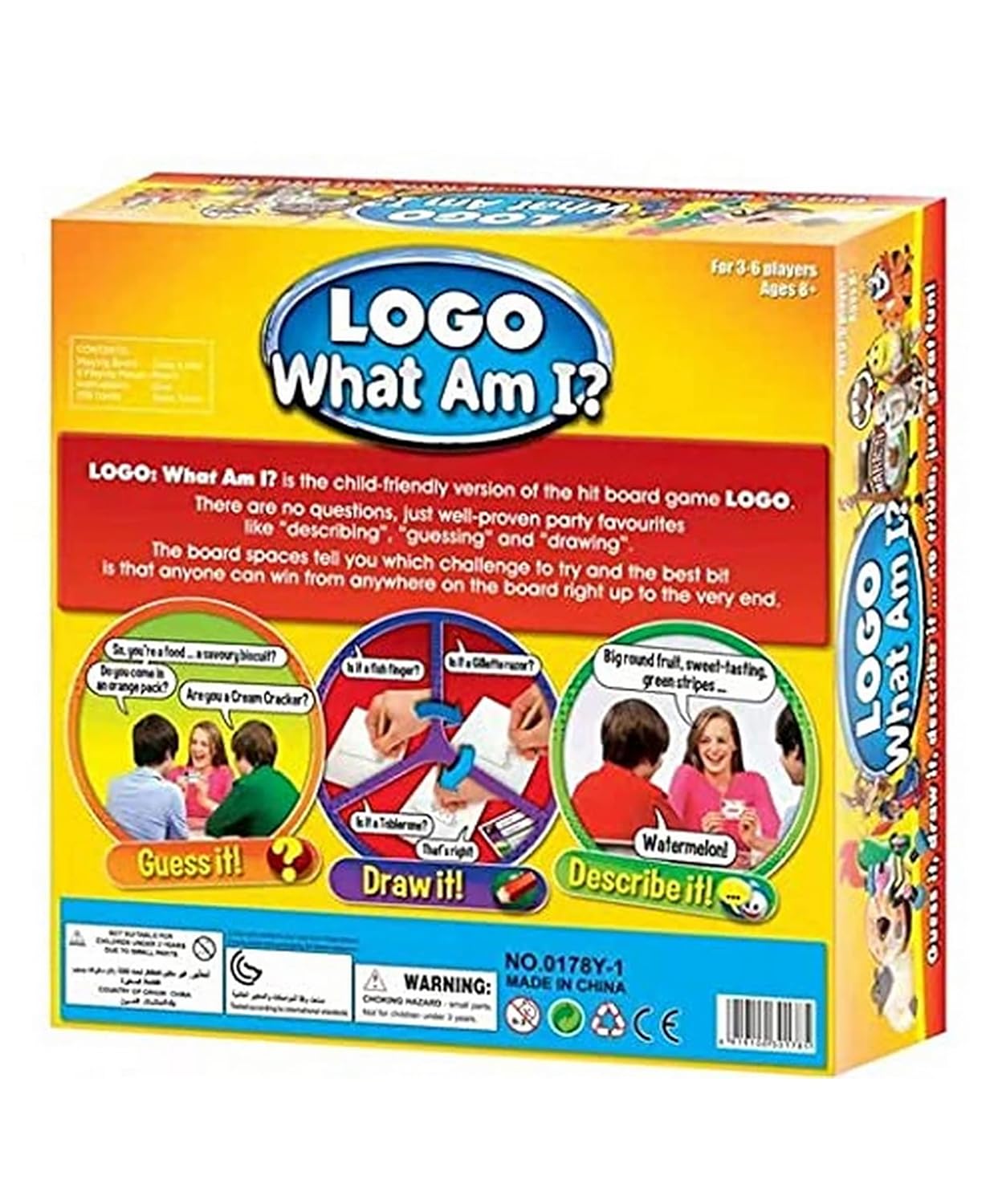 LOGO What Am I Family Board Game to Guess Draw and Describe Christmas Gifts for Adults and Kids Suitable from 8+ Years Multicolor
