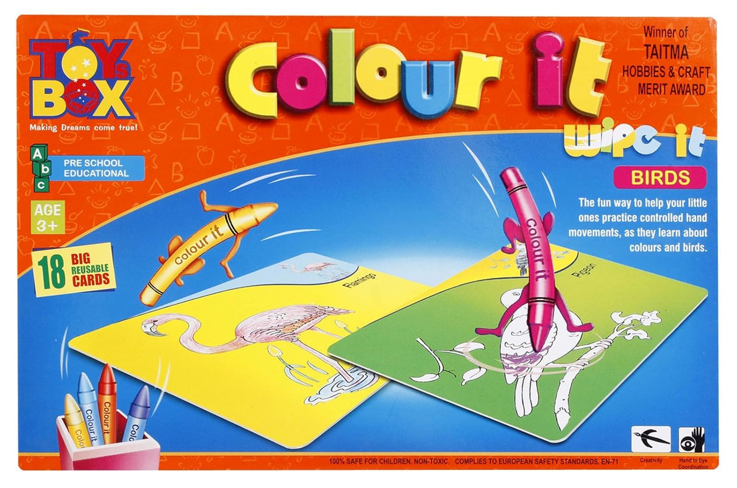 Colour it Wipe it Birds educational Creative Game for Kids to Enhance Their Learning