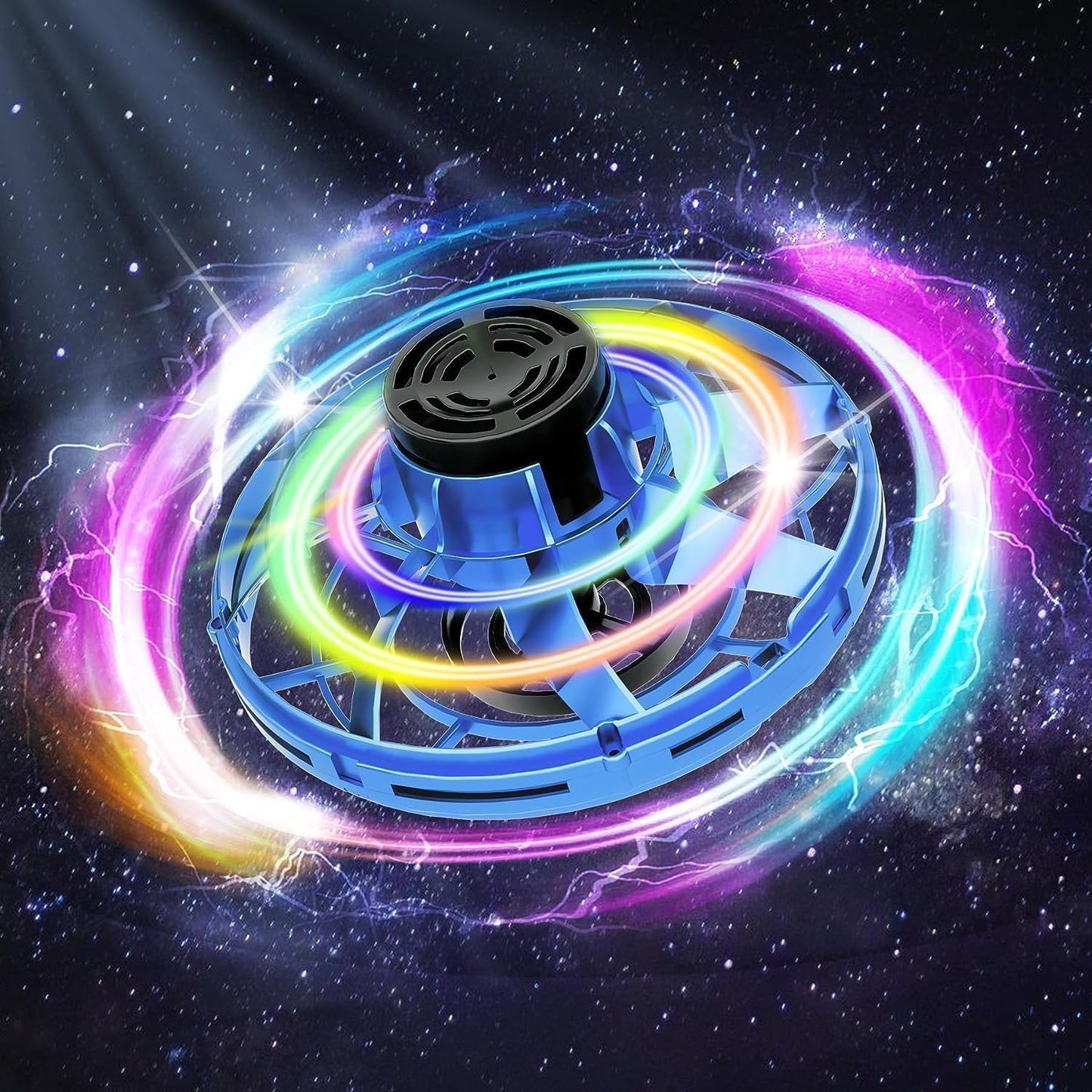 Hand Spinner I Fingertip Upgrade Flight I Mini UFO Drone Flying Spinner I Gyro Flying Spinner Decompression Toy for Adult and Kids Multicolor - Toy Temple