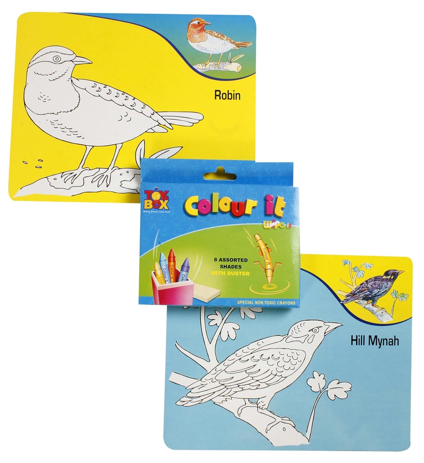 Colour it Wipe it Birds educational Creative Game for Kids to Enhance Their Learning