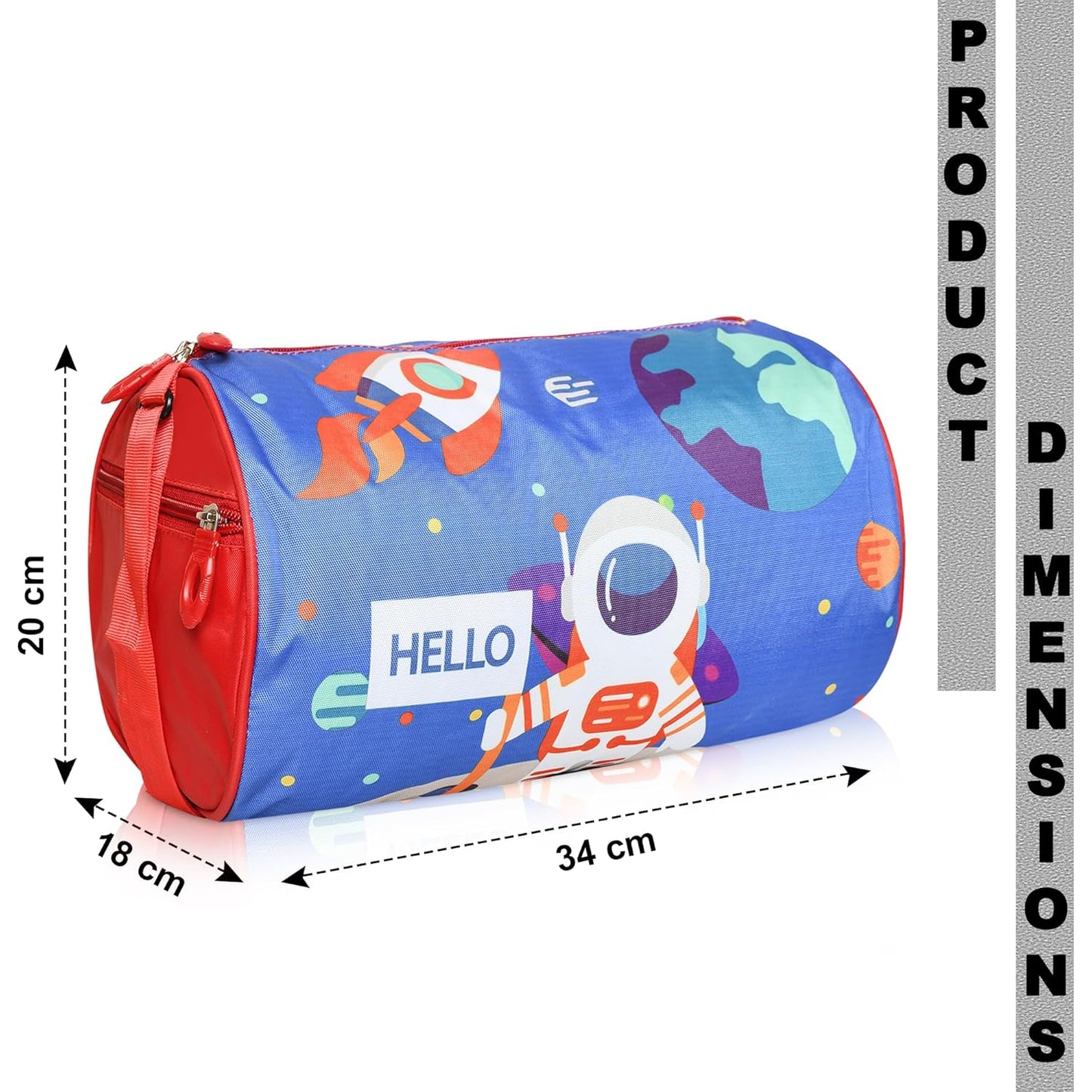 High Quality Polyester Cartoon Printed Waterproof Duffle Bag for Kids Swimming Bag for Kids Ideal for Travel Picnic Gym Sports Bag for Kids Girls and Boys 14 inches (Space , Travel, Minions, Harry Potter, Paw petrol etc. themes available ) - Toy Temple