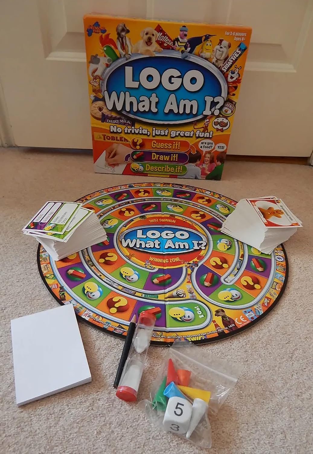 LOGO What Am I Family Board Game to Guess Draw and Describe Christmas Gifts for Adults and Kids Suitable from 8+ Years Multicolor