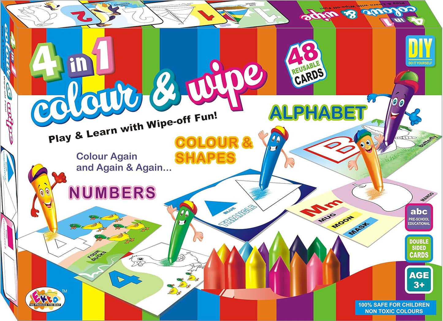 4 in 1 Color & Wipe, Multi Color