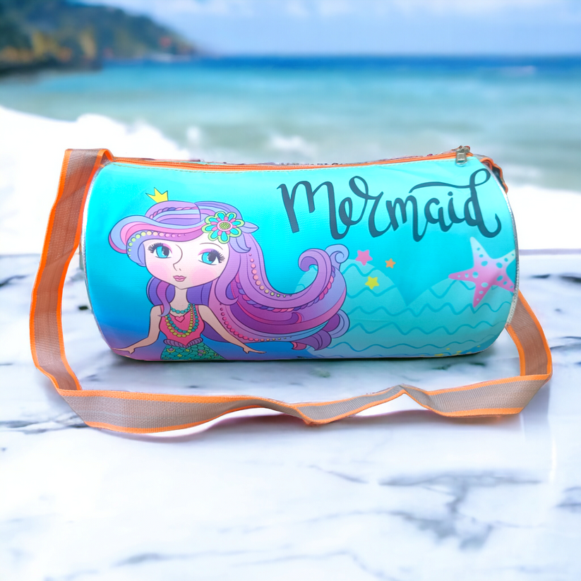 High Quality Polyester Cartoon Printed Waterproof Duffle Bag for Kids Swimming Bag for Kids Ideal for Travel Picnic Gym Sports Bag for Kids Girls and Boys 14 inches (Space , Travel, Minions, Harry Potter, Paw petrol etc. themes available ) - Toy Temple