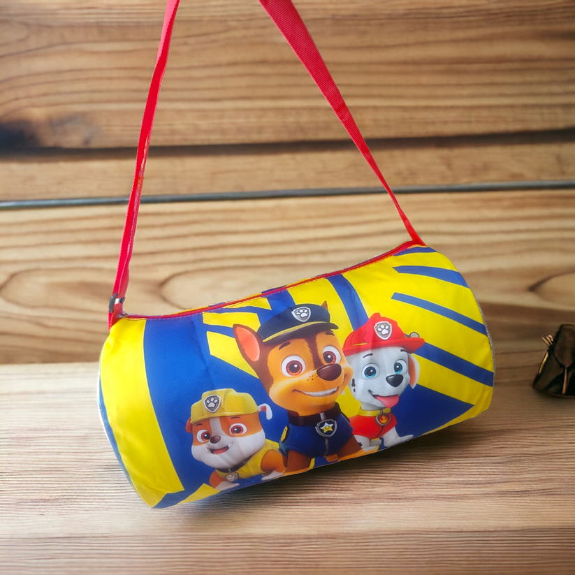 High Quality Polyester Cartoon Printed Waterproof Duffle Bag for Kids Swimming Bag for Kids Ideal for Travel Picnic Gym Sports Bag for Kids Girls and Boys 14 inches (Space , Travel, Minions, Harry Potter, Paw petrol etc. themes available ) - Toy Temple