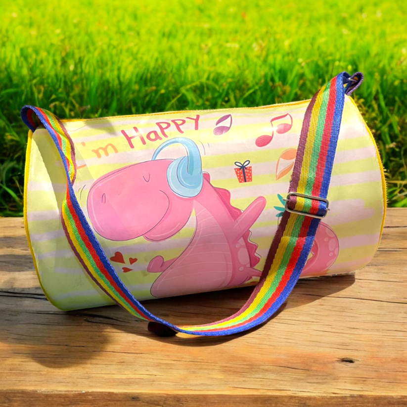 Premium Quality Duffle Bag, Dinosaur Duffle Bag (1 pcs) Multipurpose Travel Bag for Girls/Boys, Gym Bag, Outside Picnic Travelling Bag with Shoulder Strap, Picnic Bag, Spots Bag for Boys Unicorn Dino Space theme available - Toy Temple