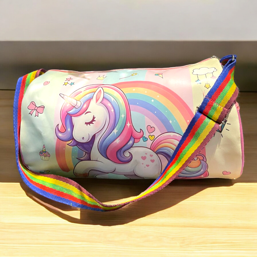 Premium Quality Duffle Bag, Dinosaur Duffle Bag (1 pcs) Multipurpose Travel Bag for Girls/Boys, Gym Bag, Outside Picnic Travelling Bag with Shoulder Strap, Picnic Bag, Spots Bag for Boys Unicorn Dino Space theme available - Toy Temple