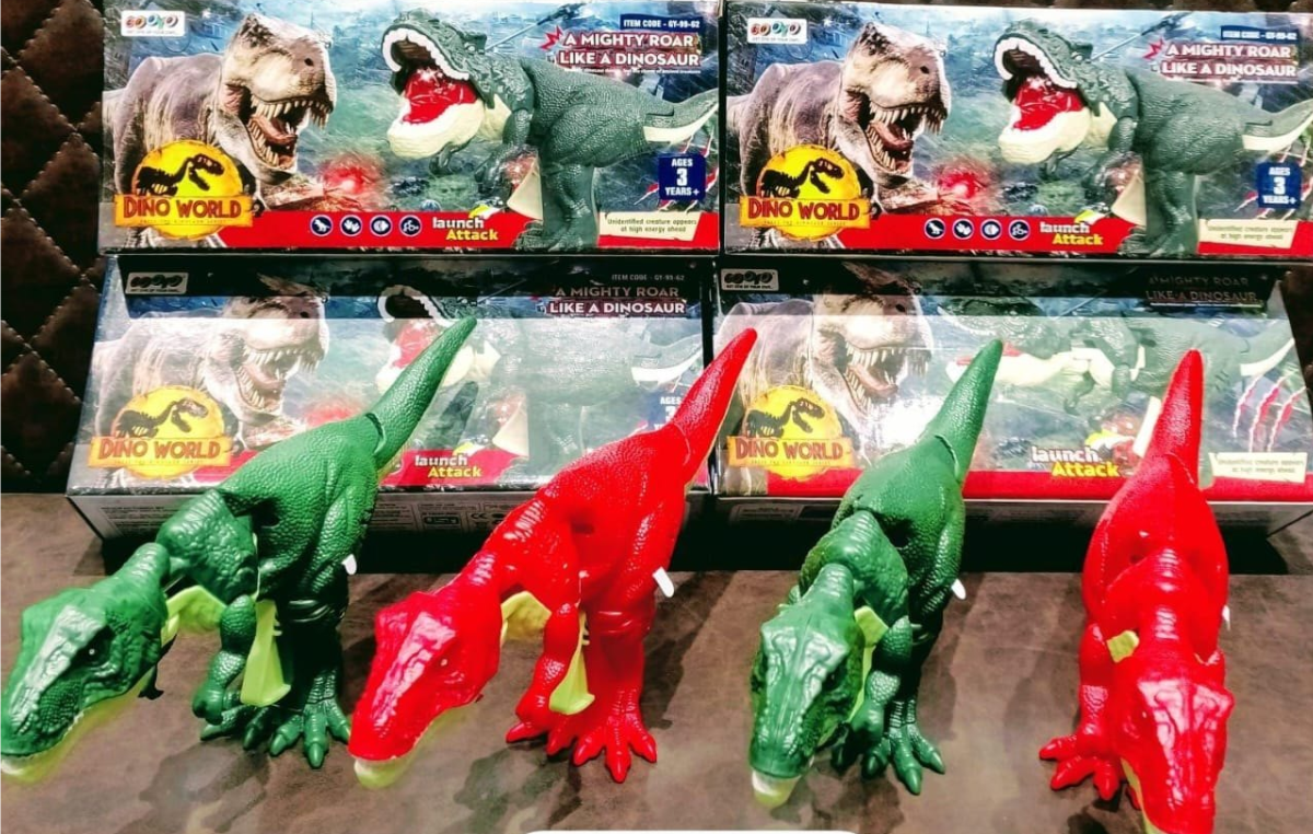 Dinosaur Toy Gun & Musical Toy Gun for Kids with Biting Roaring Function, Simulation Sound Effect Will Shake Head Swing Tail - Toy Temple
