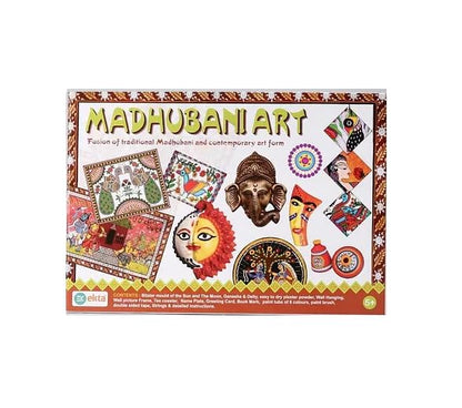 Madhubani Art Kit Brown |Fun and Learningg Games for Kids and Childrens, Edu-cational Toy, Classic Board Games for Kids Boys and girls (Multi color)