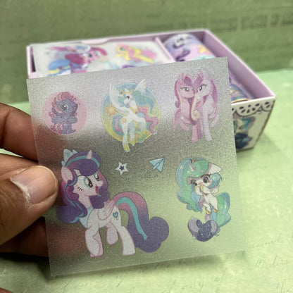 Washi Tape and Stickers Set Printed Decorative Paper Masking Tape Waterproof Sticker for Scrapbook, Bullet Journal, DIY Art & Craft, Multicolor Pack of 1 (Little Pony) - Toy Temple